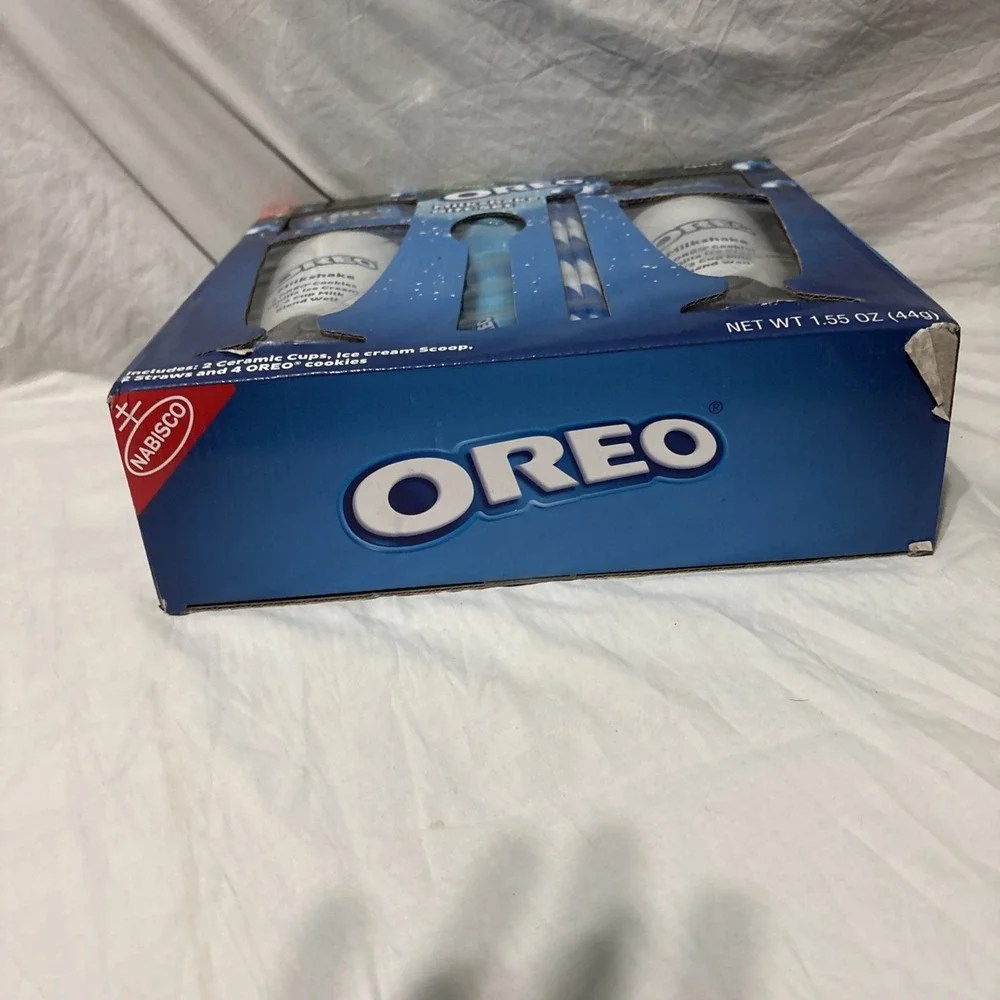 Oreo Cookie Milkshake set two ceramic glasses Christmas/birthday Gift Present‎